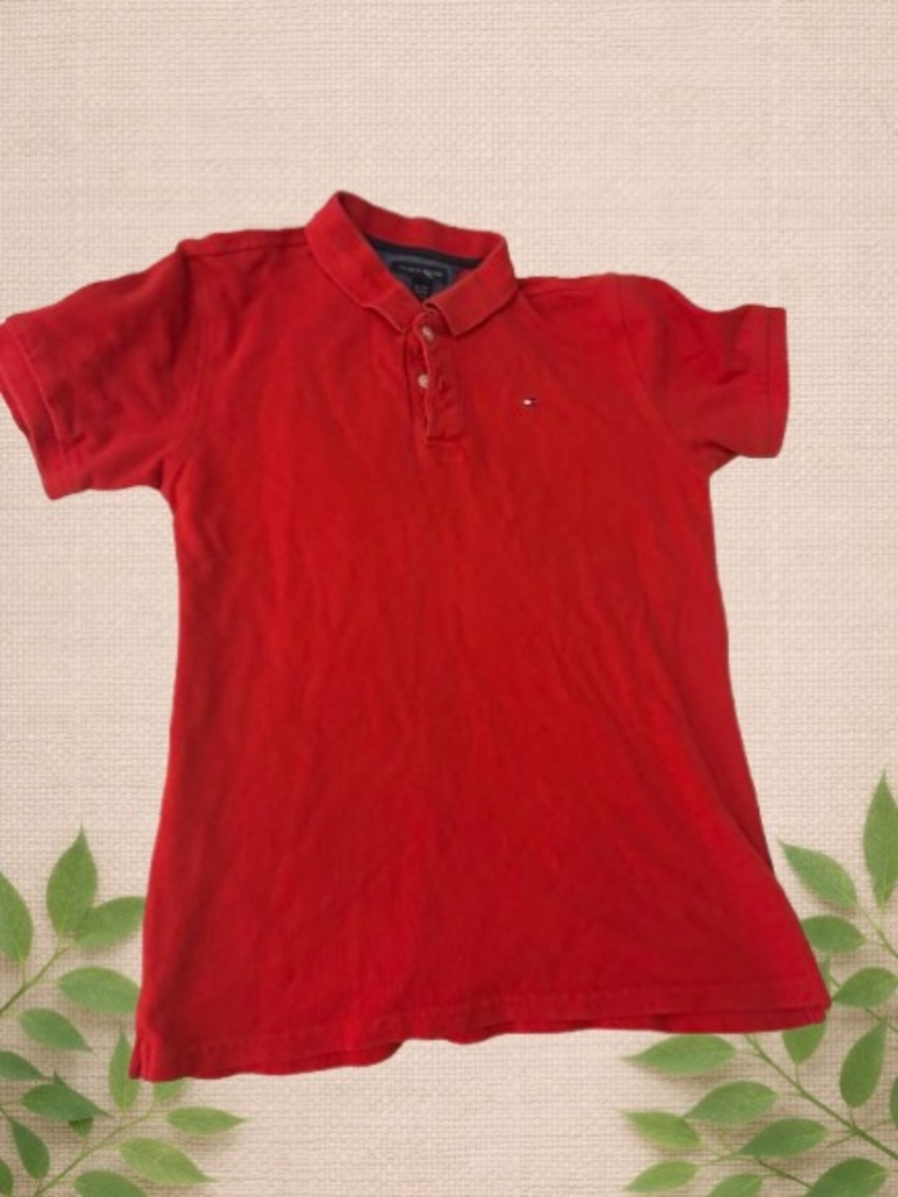 Tommy Hilfiger Red Polo Shirt – Youth XL (14/16) Classic Fit